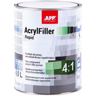 APP Двухкомпонентный акриловый грунт 1.0 л черный 2K HS Rapid Acrylfiller 4:1