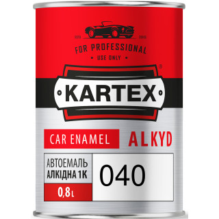 Kartex Автофарба алкідна 040 Біла (Toyota) 0,8 л