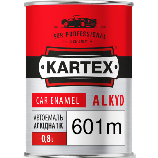 Kartex Автофарба алкідна 601 Чорна матова 0,8 л